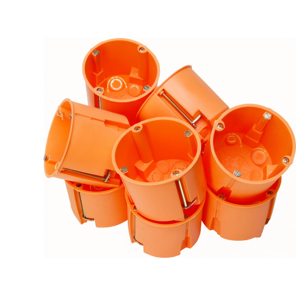 Hohlwandschalterdose Ø68mm 61mm orange IP30 10 Stück