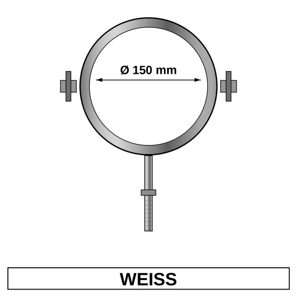ediFire Rohrschellen-Set Ø 150 mm, weiß