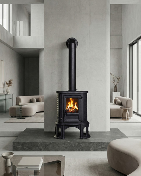 Kaminofen Globe-fire Herculina S raumluftunabhängig Guss schwarz 7kW