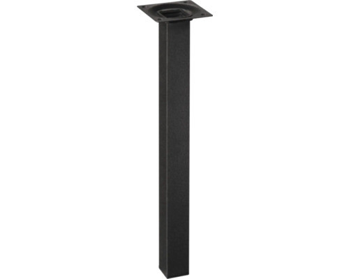 Dolle Möbelfuß Quadratisch – 24 x 24 mm – Stahl Schwarz (700 mm Höhe)