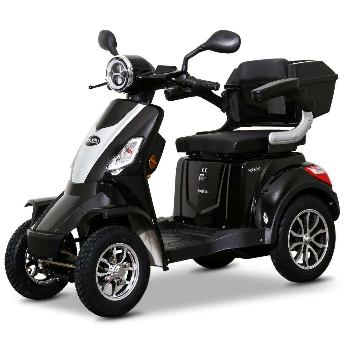 Seniorenmobil Elektroroller Lithium Rolektro E-Quad V3. 25Km/h schwarz ...