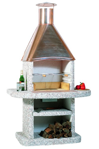 Wellfire Gartenkamin / Grillkamin Avanta Kupfer 192x110x73cm