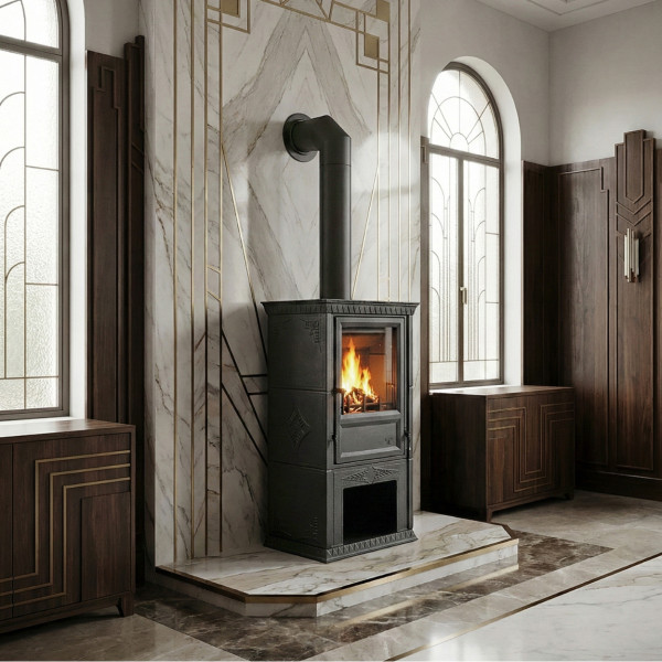 Kaminofen Globe-fire Luna I raumluftunabhängig Guss schwarz 6kW