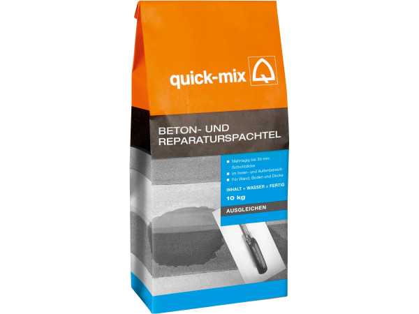 Quick-Mix Beton- und Reparaturspachtel 10 kg – faserverstärkt
