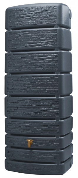 4rain® Wandtank Slim Stone Dekor graphite grey 500L