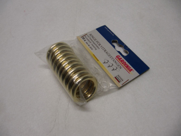 GARDINEN RINGE 10 STK MESSING FÜR VITRAGESTANGE