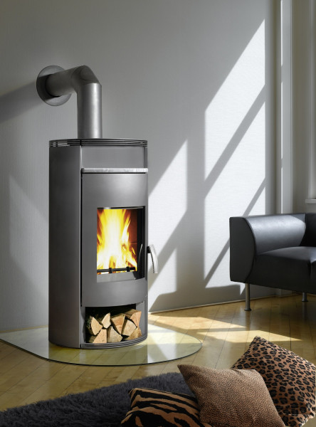 Kaminofen Wamsler KF 111 Atlas Wärmespeicher Stahl gussgrau 6 kW