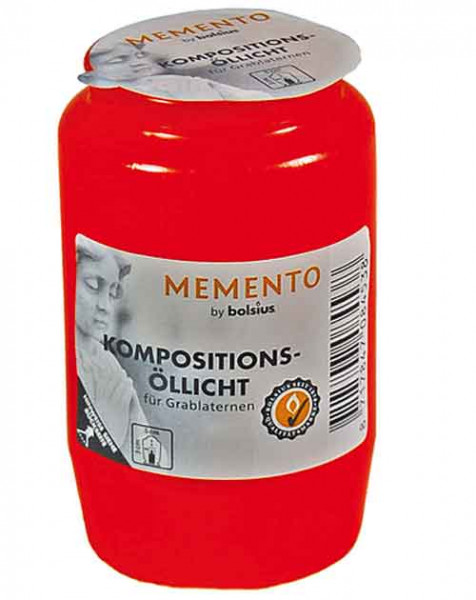 Bolsius Memento Kompositionsöllicht Nr. 3 rot
