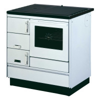 Küchenherd Holzherd Bartz HKK 80/60 Guss-Stahlplatte weiß Ans. rechts Küchenherd Holzherd Bartz HKK 80/60 Guss-Stahlplatte weiß Ans. rechts