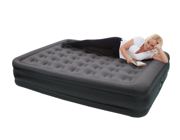 Luftbett / Gästebett aufblasbar Happy People Double + Pumpe 203x157x47