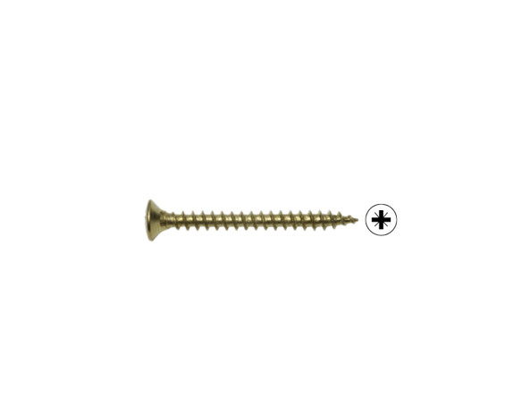 SWG Uni Allzweckschraube vermessingt Linsensenkkopf 3,5x20mm 16 Stück