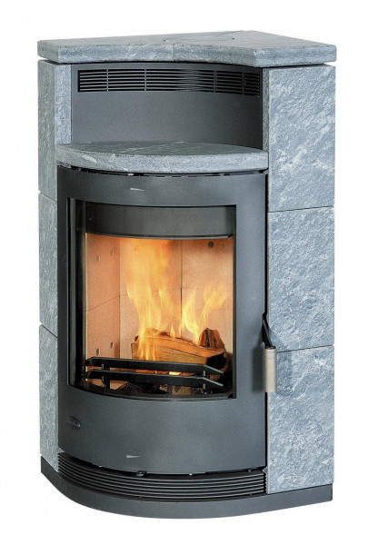 Kaminofen / Eckkaminofen Fireplace Lyon Speckstein 8kW