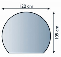 Funkenschutzplatte / Bodenblech schwarz Kuppel 120x105cm Funkenschutzplatte / Bodenblech schwarz Kuppel 120x105cm