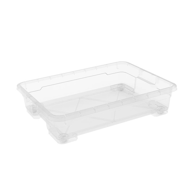 Unterbettkommode R Box Kunststoff transparent mit Rollen