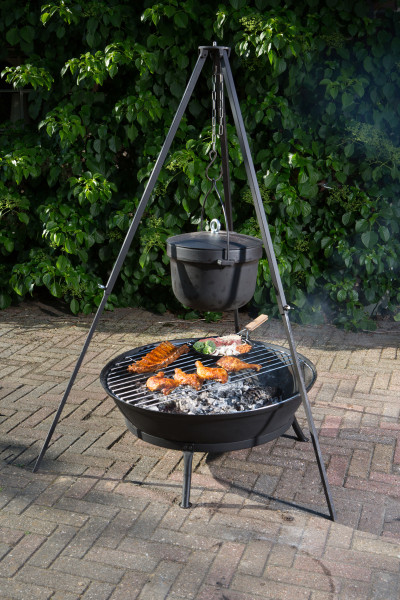 Globe-fire Feuerschale / Rundgrill Edna Ø 75 cm Guss schwarz