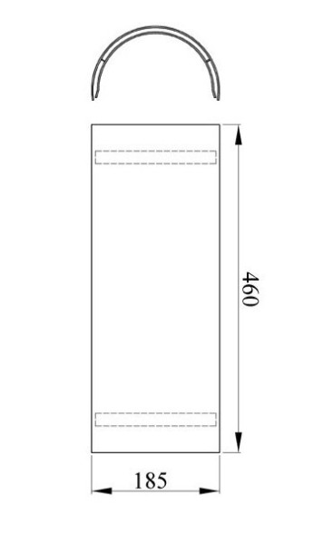 Hitzeschutz-Rohrblende gussgrau 46cm