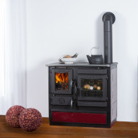 Holzküchenherd Globe-fire Alhena rot rechts Holzküchenherd Globe-fire Alhena rot rechts