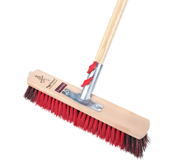 Peggy Perfect® Saalbesen Premium mit Holzstiel Supermix PET 40cm