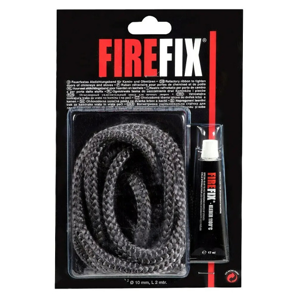 Ofendichtschnur 10 mm x 2 m aus Keramikfaser inkl. Spezialkleber