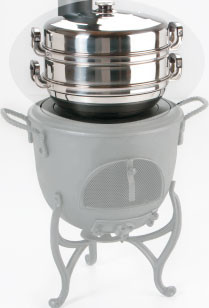 Dampfkochtopf / Aufsatztopf für Vulkan/Krakatau Edelstahl Ø36cm