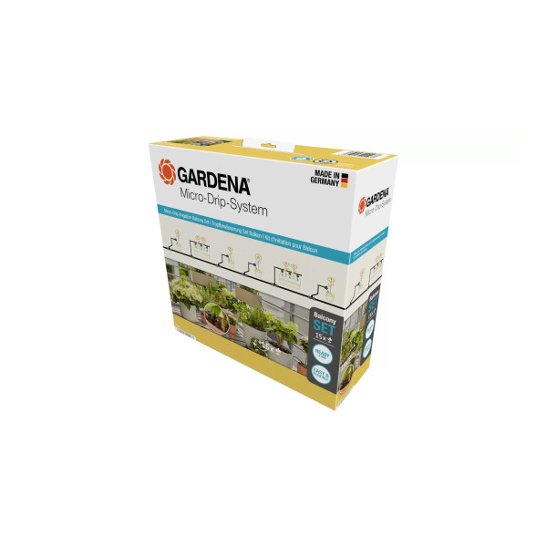 Micro-Drip Tropfbewässerung Set Balkon 15 Pflanzen 13401-20