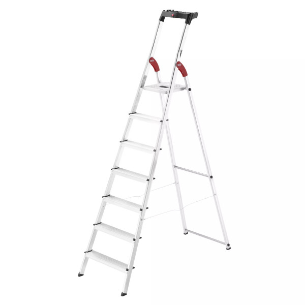 Hailo Stehleiter L60 StandardLine 7 Stufen silbern 230 cm