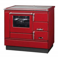 Küchenherd Holzherd Bartz HKK 92/60 Stahlplatte bordeaux Ans. links Küchenherd Holzherd Bartz HKK 92/60 Stahlplatte bordeaux Ans. links