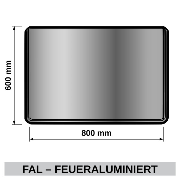 ediFire Ofenblech 800 × 600 mm, feueraluminiert