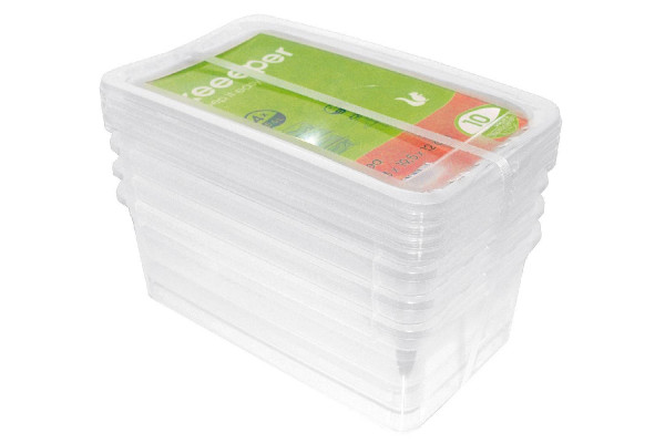 Keeeeper Aufbewahrungsbox transparent 5,6L 33x19,5x12cm 4er Set