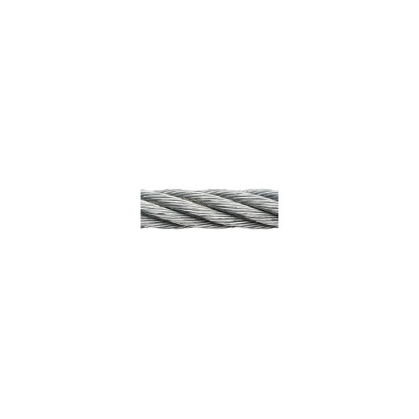 Stahldrahtseil 2 mm, 6 × 7 + FE, verzinkt, Meterware
