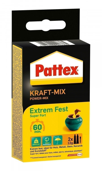 Pattex Power Kleber / 2Komponenten-Kleber Kraft-Mix Extrem Fest 2x11ml