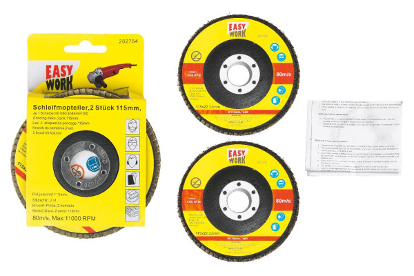 Schleifmopteller 2x Ø 115 mm