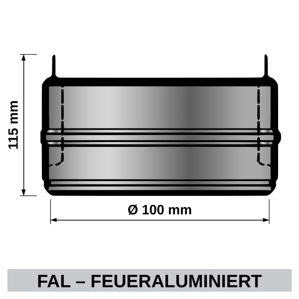 Wandfutter FAL doppelwandig Ø 100mm