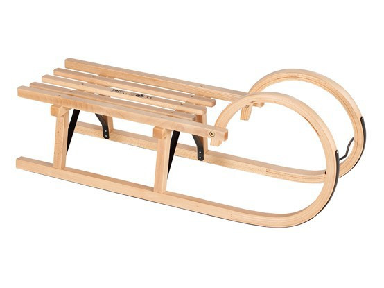 Holzschlitten / Hörnerrodel Ress mit Lattensitz 100 cm