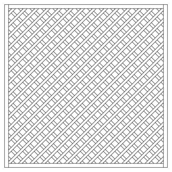 Rankzaun / Rankgitter Trennspalier 6x6 gerade 180x180cm