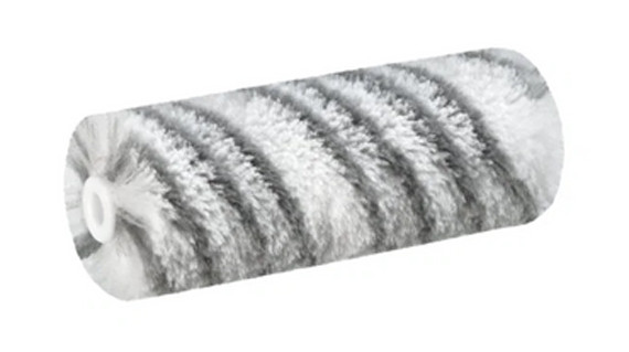Farbwalze Graufaden glatt Polyester Plüsch 10cm 2 Stück