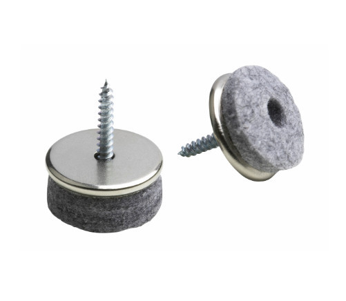 Metafranc® Filzgleiter Top Soft Schraube Ø28mm vernickelt grau 4 Stück