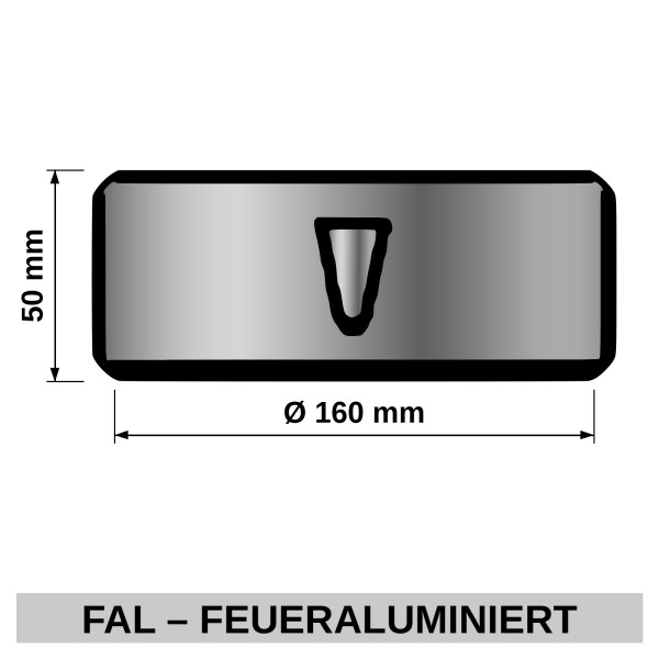 ediFire Kaminlochkapsel Ø 160 mm, feueraluminiert