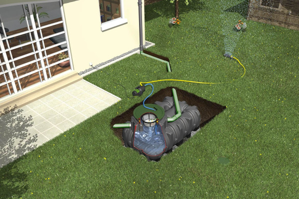 Graf Flachtank-Paket Platin XL Garten-Jet 10.000 l begehbar