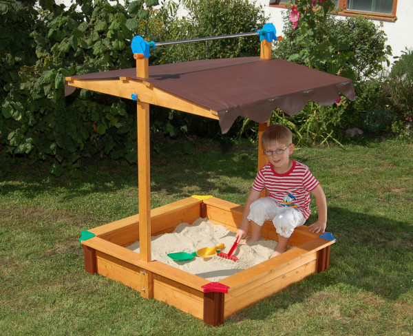 Sandkasten Felix mit Dach 100x100x130cm