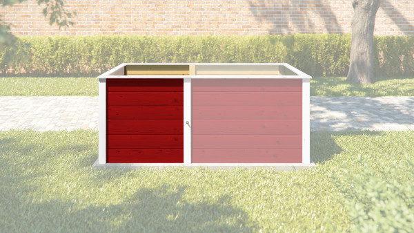 weka Ergänzungssatz Hochbeet Modular , 21 mm, rot,