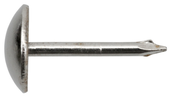 Polsternägel Halbrundkopf Ø 9 mm, Stahl vernickelt, 20 Stück