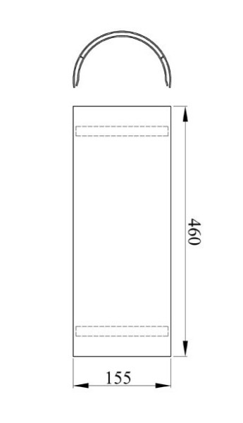 Hitzeschutz Rohrblende Senotherm schwarz Ø120mm