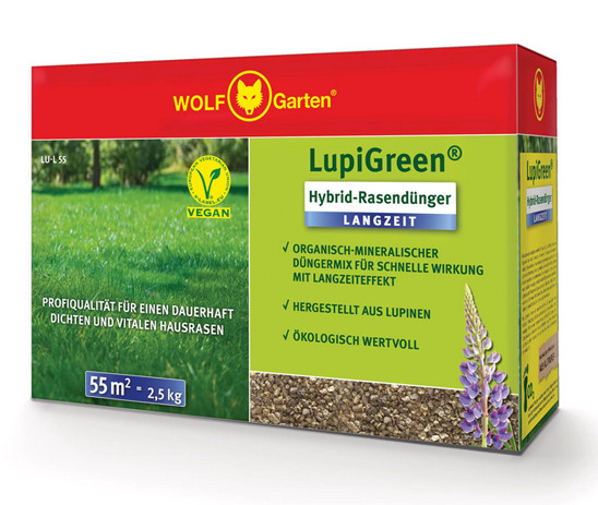 Wolf Garten LupiGreen® Hybrid Rasendünger Langzeit LU-L 55