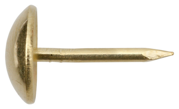 Polsternägel Halbrundkopf Ø 9 mm, Stahl vermessingt, 20 Stück