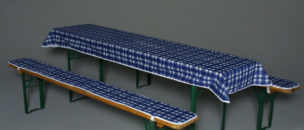 Doppler Auflagen für Bierzeltgarnitur / Festzeltgarnitur 50cm blaukar.