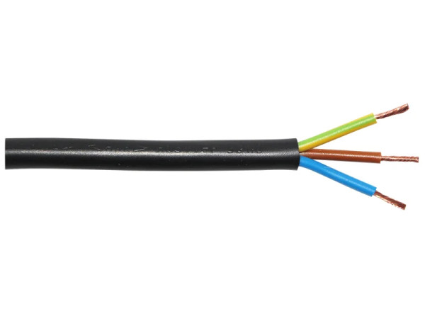 Schlauchleitung H05VV-F 3 G1,5 Schwarz 5 m