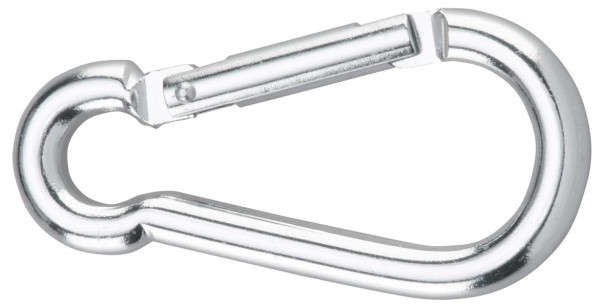Dörner + Helmer Aluminium-Karabinerhaken 8 x 80 mm – Silber eloxiert