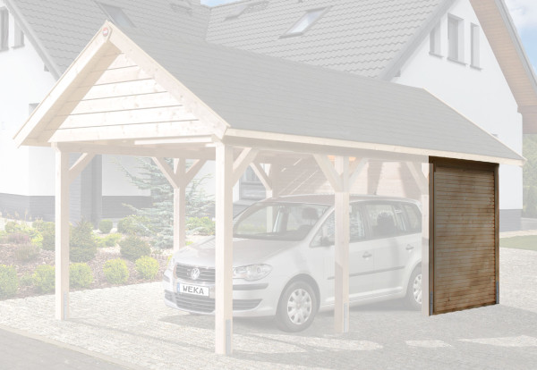 Seitenwand WEKA Carport Leimholz Flachdach / Satteldach 181x205cm