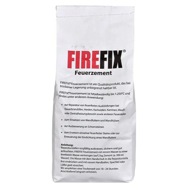 Feuerzement 2 kg – Hitzebeständiger Reparaturmörtel bis 1.250 °C